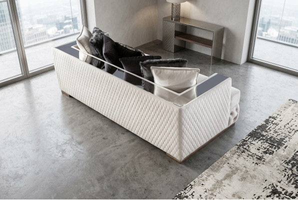 Sofa 3 Sitzer Weiß Luxus Wohnzimmer Klassische Italienischer Stil