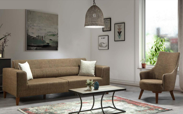 Wohnzimmer Sofa 3 Sitzer Couch Dreisitzer Polster Stoffsofa Textil