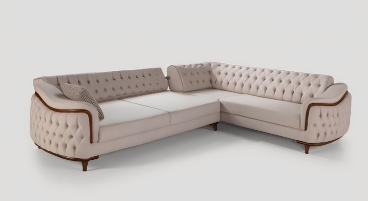 Ecksofa Wohnlandschaft Chesterfield Couch Polster Sofa Couchen Möbel