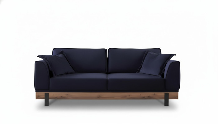 Design Dreisitzer Couch Polster Sofa Moderne Sofas Zimmer Schwarz
