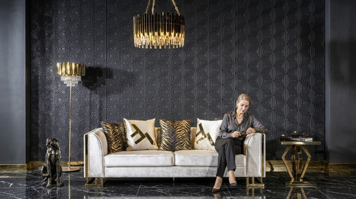 Sofa 3 Sitz Sofas Sitz Design Couch Dreisitzer Luxus Möbel Stil Modern