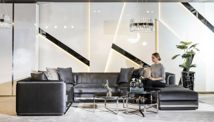Ecksofa L-form Couchtisch Beistelltisch 3tlg Set Polster Wohnlandschaft