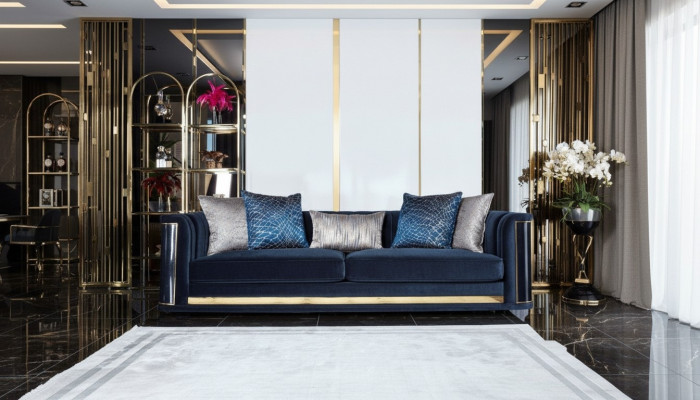 Luxus Dreisitzer Sofa 3 Sitzer Sofas Sitz Design Möbel Couchen Schwarz