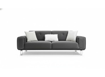 Luxus Sofa Design Dreisitzer Moderne Couch Grau Couchen Möbel Polster Loft Neu