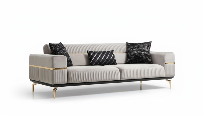 Luxus Sofa Dreisitzer Couch Polster Möbel xxl Sofas big couchen Samt Möbel Neu