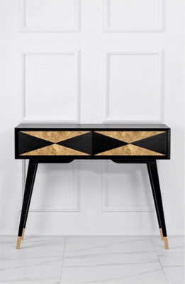 Konsolentisch Tisch Konsole Kommode Abstelltisch Holz Modern Luxus Gold Design