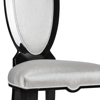 Weißer Esszimmerstuhl Luxus Sitzer Esszimmermöbel Sessel Barock Stil-