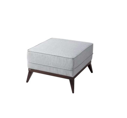 Hocker Fußhocker Polyester Puff Wohnzimmer Sitz Stoff Grau Luxus Sitzer Möbel