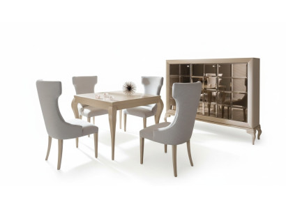 Luxus Esszimmer Esstisch Stuhl Essgruppe Essecke Stühle Luxus Weiß Set 5tlg