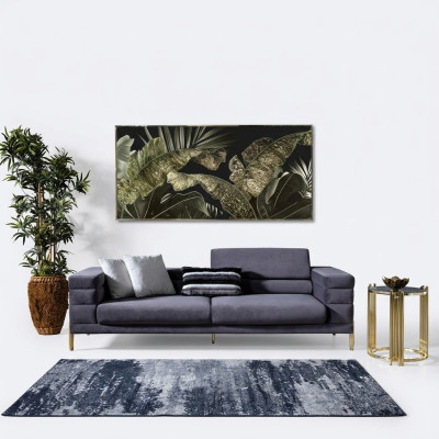 Dreisitzer Sofa 3 Sitzer Sofas Stoff Grau Wohnzimmer Luxus Modern Sitz