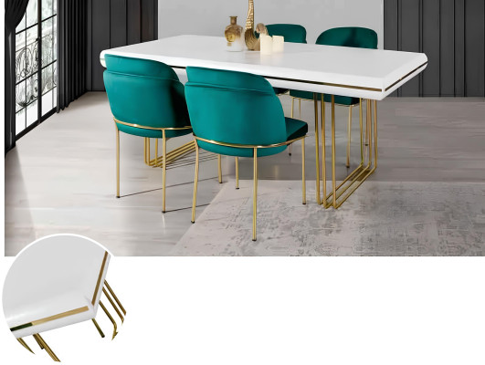 Esszimmer Wohnzimmer Büro Möbel Stuhl Design ohne Armlehnen Luxus Sessel
