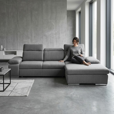 Ecksofa L-form Grau Ecksofa Eckcouch mit Bettkasten Sofa Wohnlandschaft Sofas