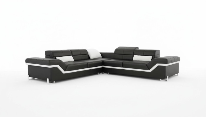 LEDERSOFA XXL WOHNLANDSCHAFT COUCH DESIGN SOFA ECKSOFA ECKCOUCH SOFAGARNITUR NEU