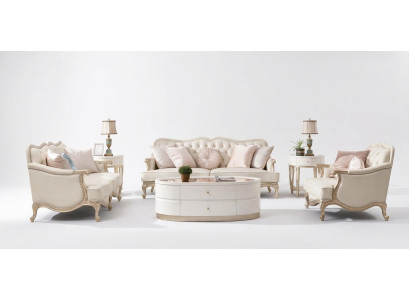 Wohnzimmer Sofagarnitur 3+2+1 Sitzer Set Polster Couchen Stoff Design