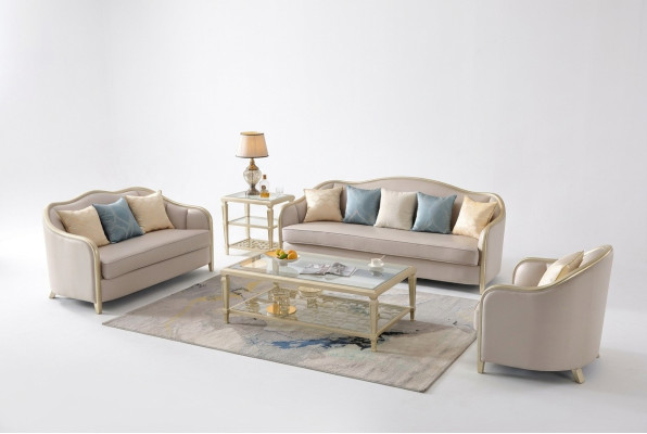 Set Design Sofas Sofagarnitur 3+2+1 Sitzer Couchen Stoff Modern Sofa