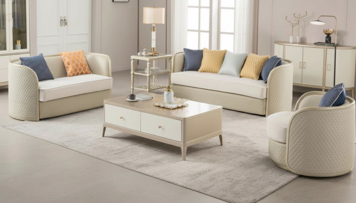 Stoffsofa Sofagarnitur 3+2+1 Sitzer Set Designersofa Couchen Modernes