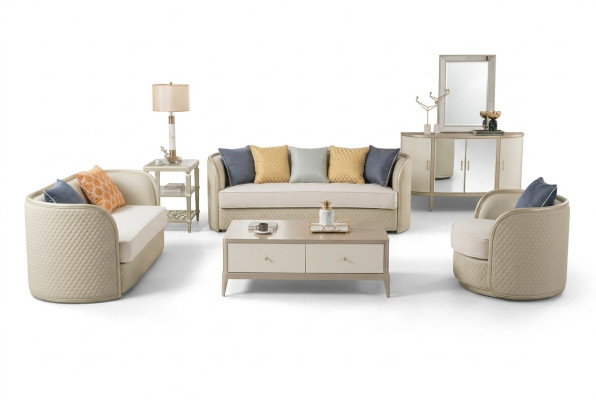 Stoffsofa Sofagarnitur 3+2+1 Sitzer Set Designersofa Couchen Modernes