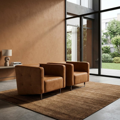  Luxus Sessel Polster Braun Italienischer Stil Design Modern Möbel Wohnzimmer Neu