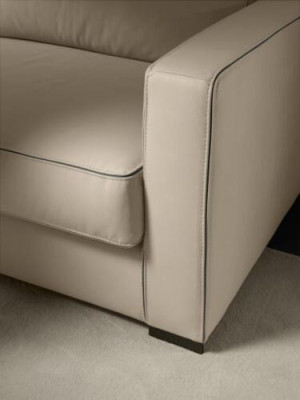 Design Textil 3 Sitzer Grau Couch Elegant Sofa Polsterung Prianera Wohnzimmer