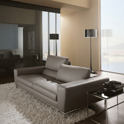 Leder Dreisitzer Luxus Sofa 3 Sitz Sofas Sitz Design Couch Möbel Grau Prianera