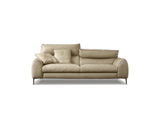 Wohnzimmer Ledersofa Beige Zweisitzer Design Sofas Polster Sofas 2 Sitz Prianera