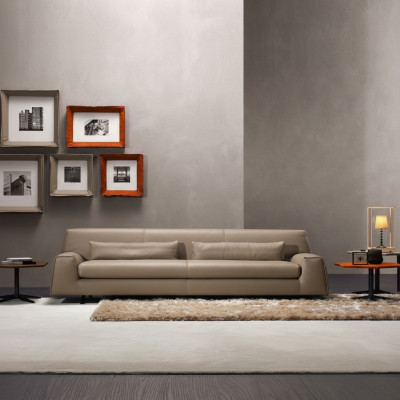 Sofa 3 Sitz Grau Wohnzimmer Prianera Polster Italienische Möbel Textil