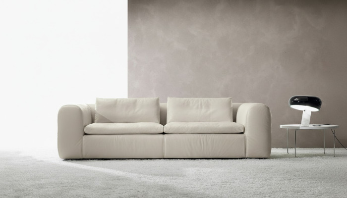 Sofa 3 Sitz Möbel Leder Weiß Dreisitzer Sofas Luxus Wohnzimmer