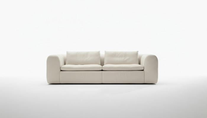 Sofa 3 Sitz Möbel Leder Weiß Dreisitzer Sofas Luxus Wohnzimmer