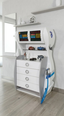Designer Kommoden Schrank Regal Kinderzimmer Kommode Tankstelle Neu