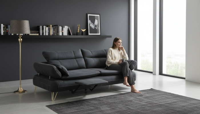 Dreisitzer Couch Polster Möbel Stoff Couchen Sofa Designer Einrichtung