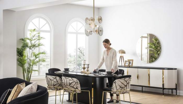 Luxus Esszimmer Essgarnitur 8tlg Set Essgruppe Stuhl Set Einrichtung