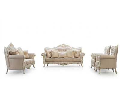 Sofagarnitur 3+3+1+1 Sitzer Set Design Sofa Polster Klassische Couchen