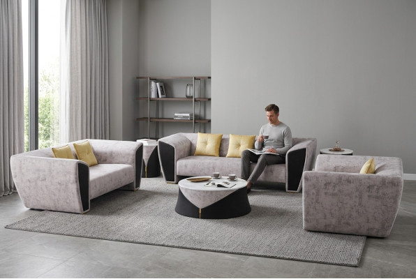 Moderne Sofagarnitur 3+2+1 Sitzer Luxus Couchen Sessel Wohnzimmer Möbel