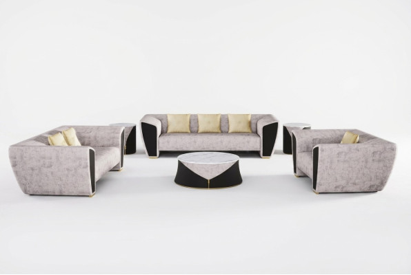 Moderne Sofagarnitur 3+2+1 Sitzer Luxus Couchen Sessel Wohnzimmer Möbel