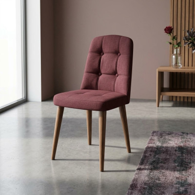 Original ein rosa Stuhl auf Beinen auf Holzbeinen für Ihr Esszimmer Neues Modell