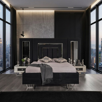 Schlafzimmer Bett 2x Nachttische Luxus Betten Set Komplett Design Möbel 3tlg