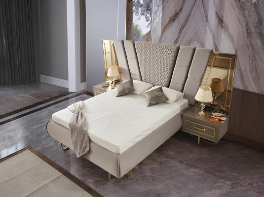 Luxus Schlafzimmer Nachttisch Betten Bett 3tlg. Komplett Set Design Einrichtung