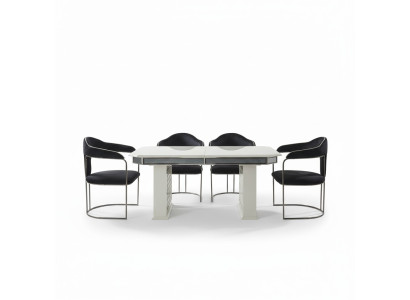 Komplett Set Esstisch 4x Stühle Esszimmer Set Ess Gruppe Holz Tisch Tische 5tlg