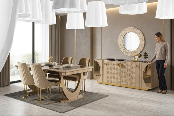 Ein wunderbares Set für ein Esszimmer im zeitgenössischen Stil