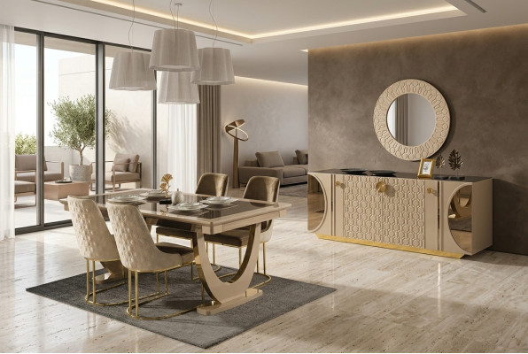 Ein wunderbares Set für ein Esszimmer im zeitgenössischen Stil