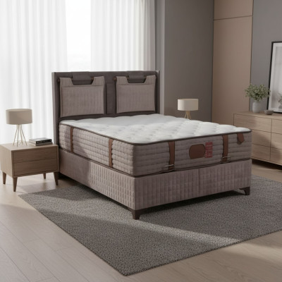 Boxspring Betten Polsterbett Design Hotel Doppelbett Luxus Design 200x200cm