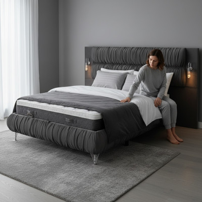 Betten Doppelbett Hotel Bettrahmen Doppel Holz Möbel Bett Polster Luxus