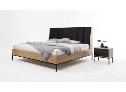 Schlafzimmer Set Beige Bett Elegantes 2x Nachttische Luxus Modern Neu 3tlg.