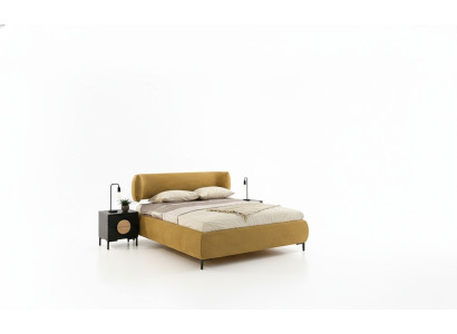 Schlafzimmer Set Bett 2x Nachttische 2x Kommode Kleiderschrank Hocker 7tlg.