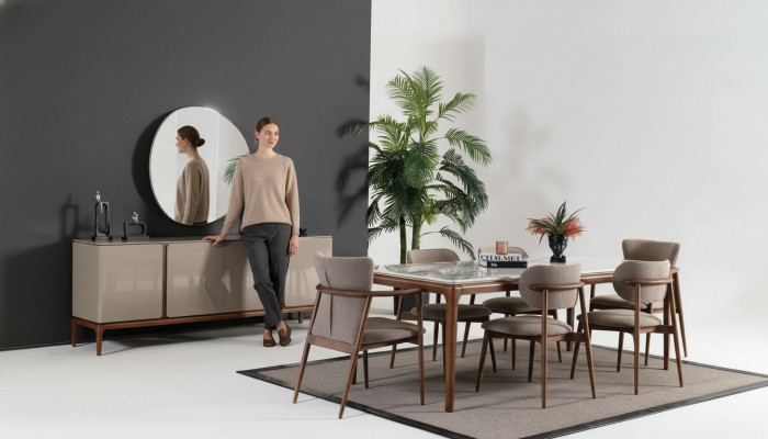 Italienische Esszimmer Set Essgruppe Essgarnitur Stuhlgruppe Anrichte