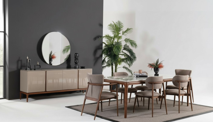 Italienische Esszimmer Set Essgruppe Essgarnitur Stuhlgruppe Anrichte