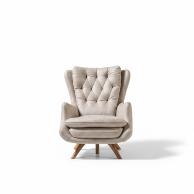 Wohnzimmer Sessel Design Couch  Textil  Luxus Polster Sitzer Neu Modern