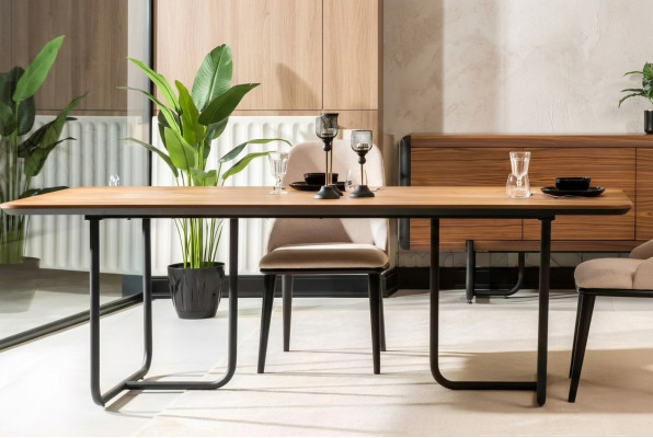 Möbel Esszimmer Tische 220x100 cm Esstisch Luxus Tisch Holz Esstische