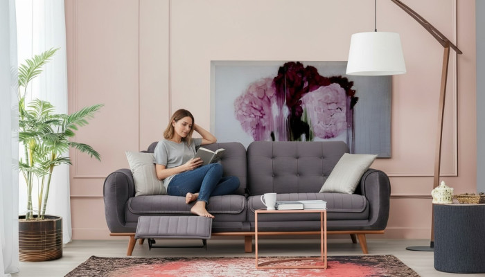 Dreisitzer Sofa Couch Polster Möbel Multifunktion Couchen Sofas 216cm