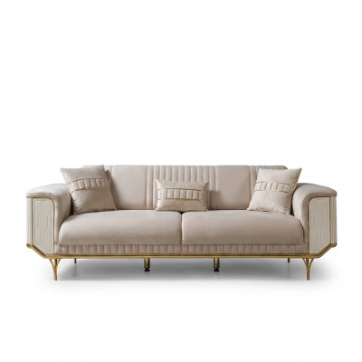Luxus 3 Sitzer Sofa Wohnzimmer Blau Sofas Design Modern Couch Möbel